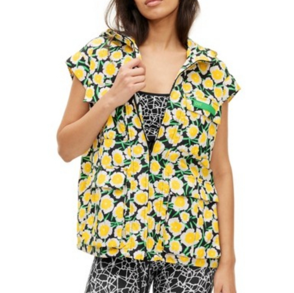 NWT DVF Diane Von Furstenberg Target Nylon Packable Poppy Jacket Size Large